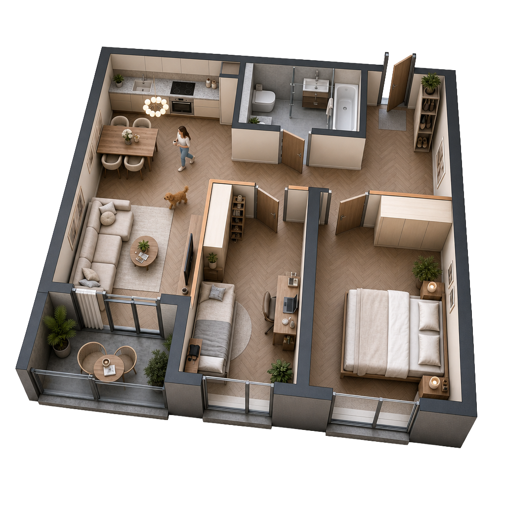 Apartment 3D Plan