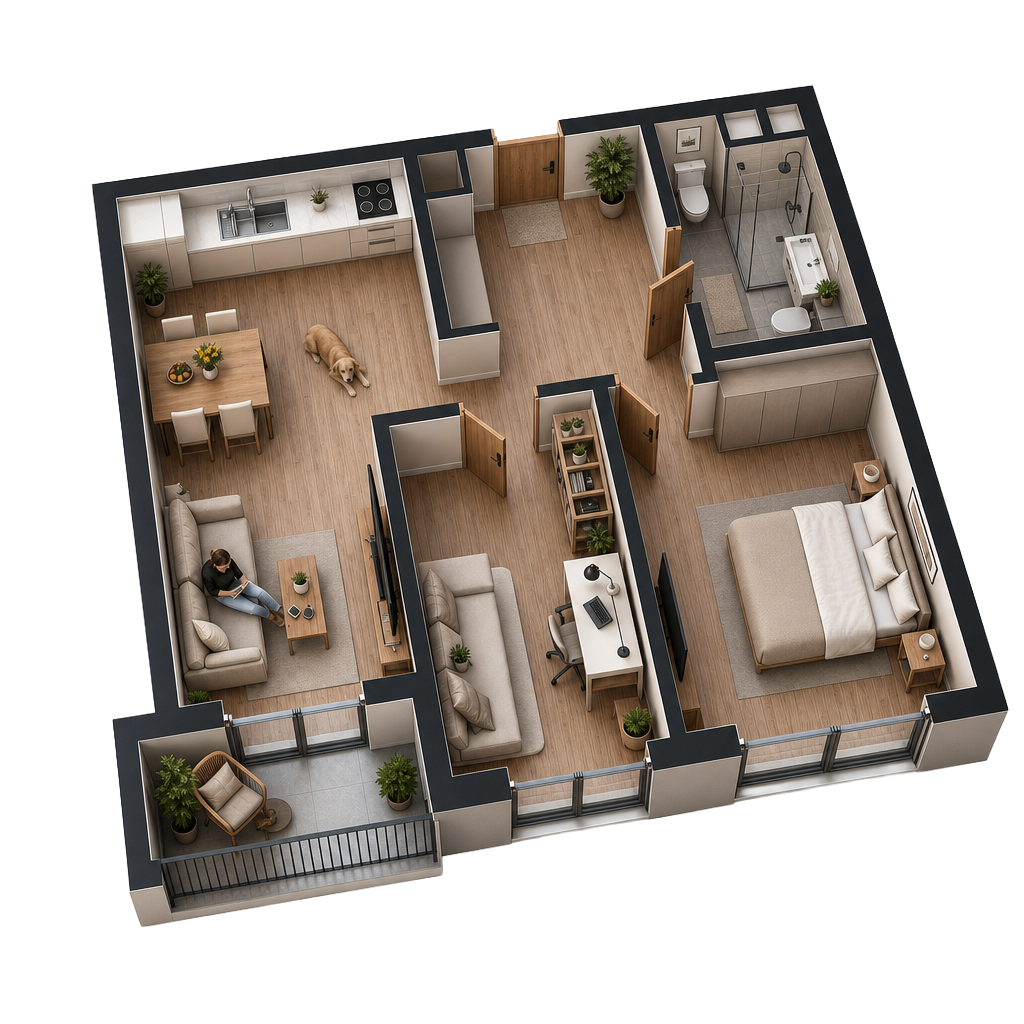 Apartment 3D Plan