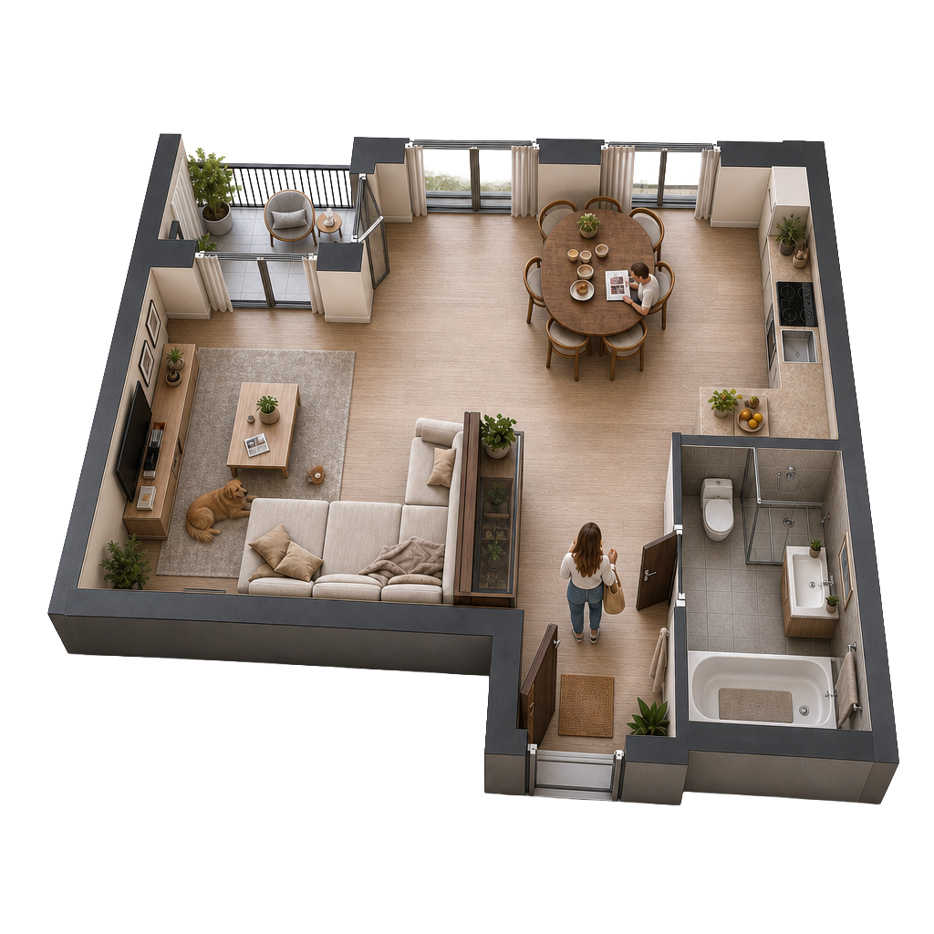 Apartment 3D Plan