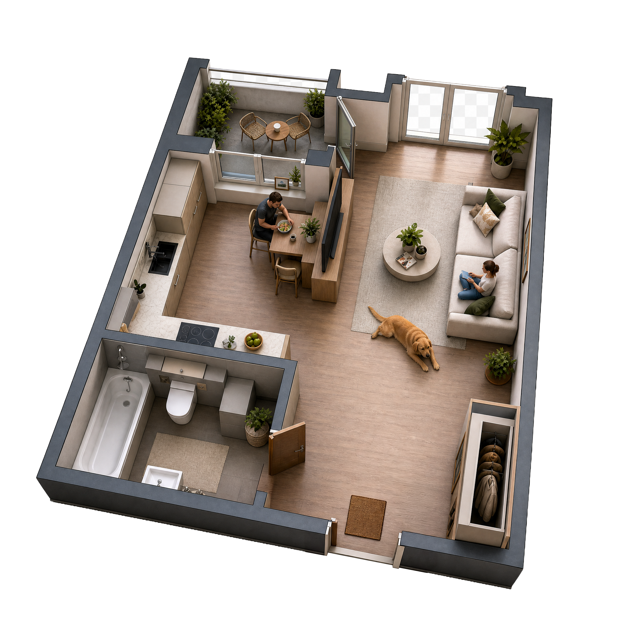 Apartment 3D Plan