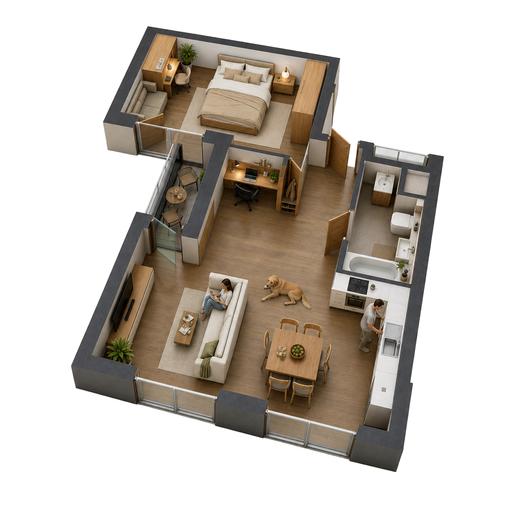 Apartment 3D Plan