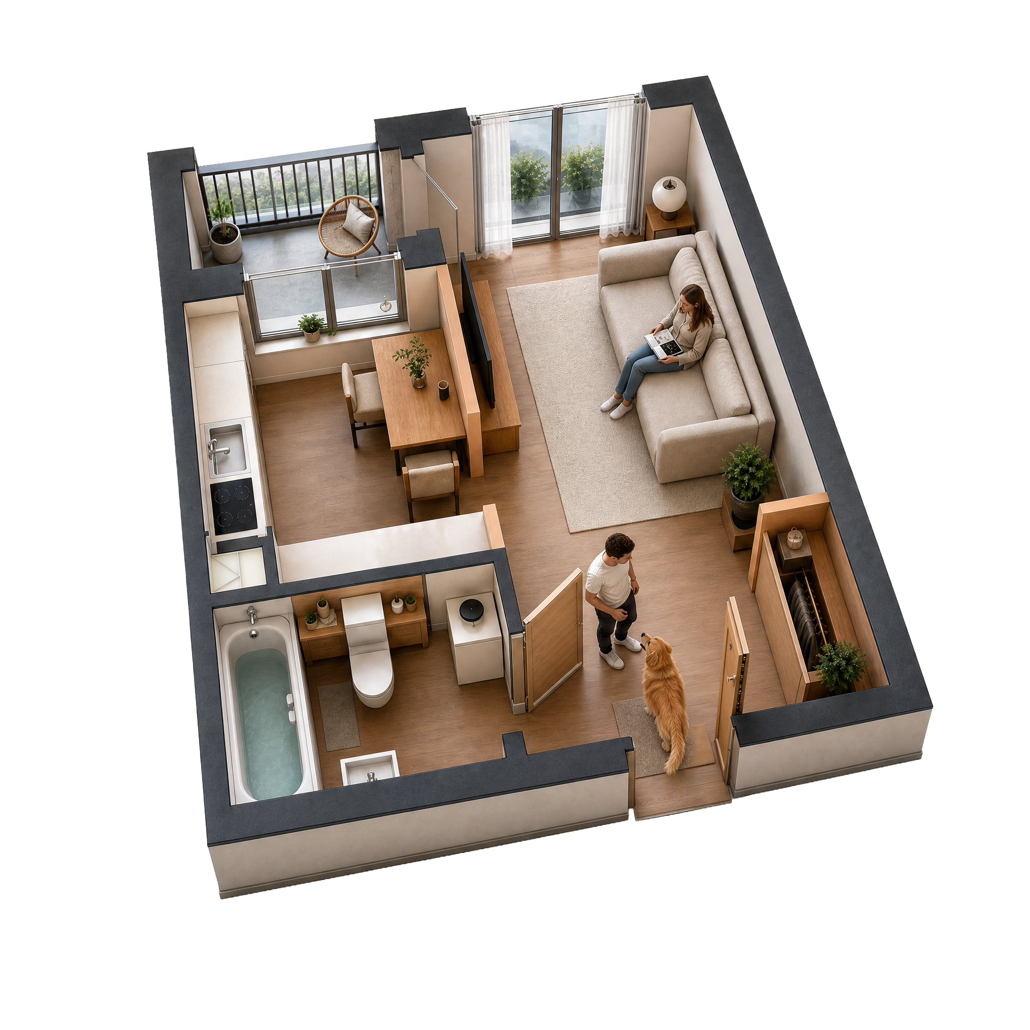 Apartment 3D Plan