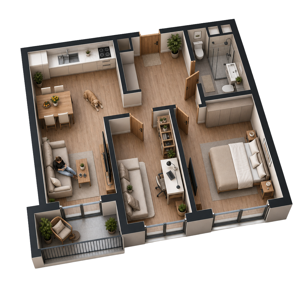 Apartment 3D Plan
