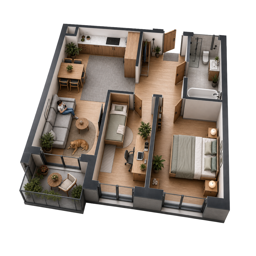 Apartment 3D Plan