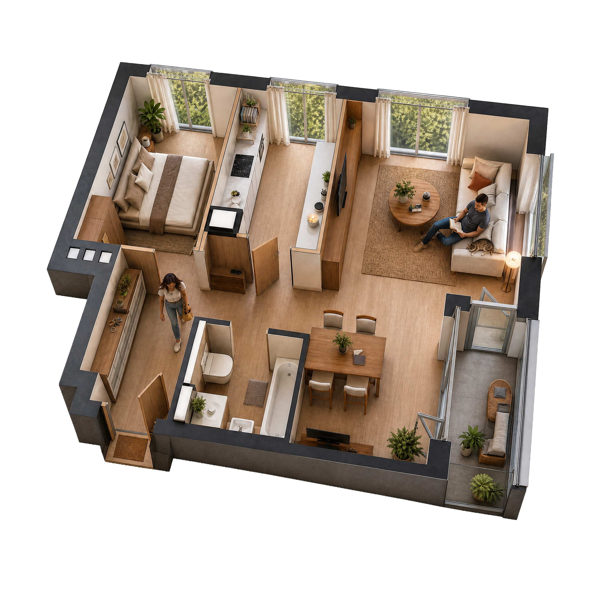 Apartment 3D Plan