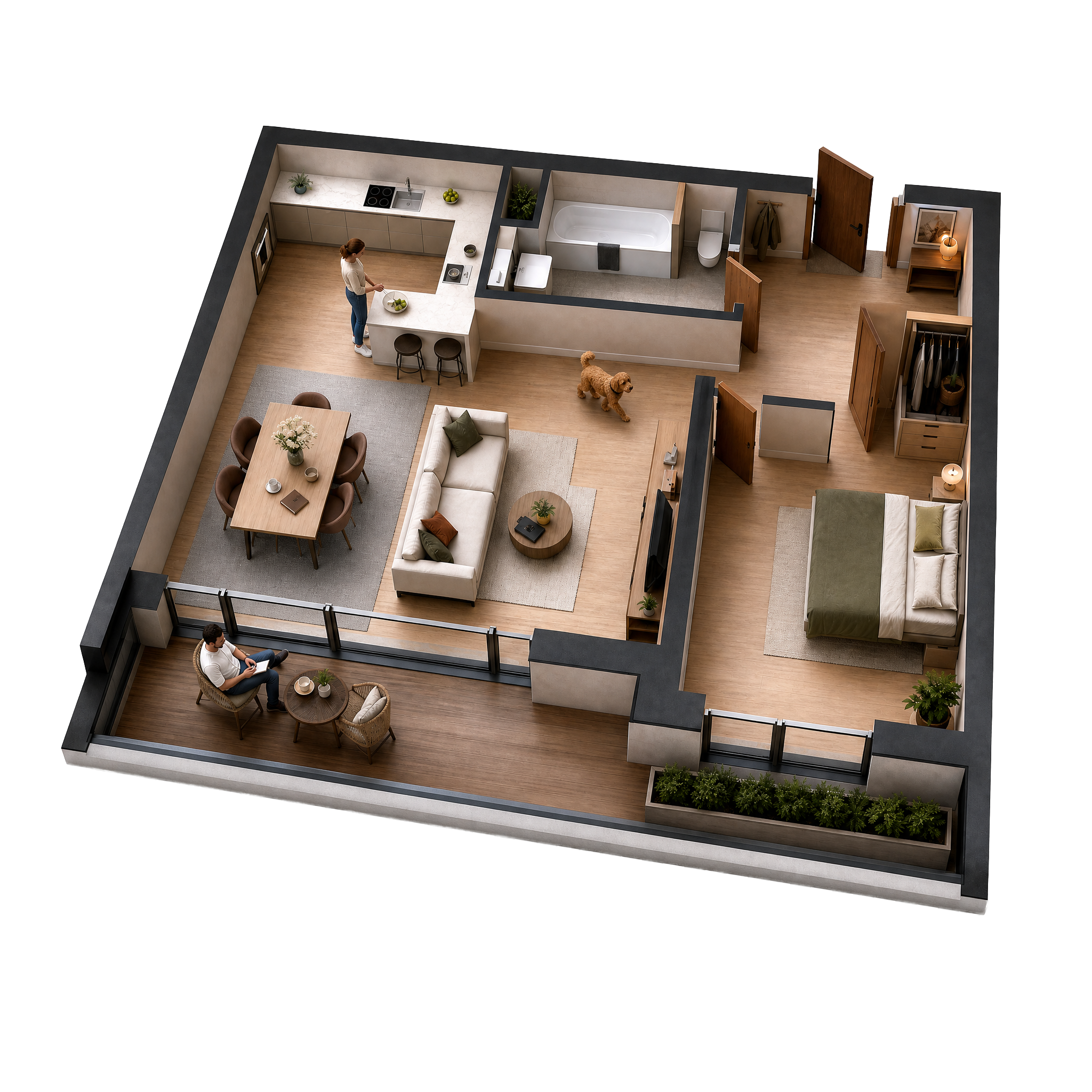 Apartment 3D Plan