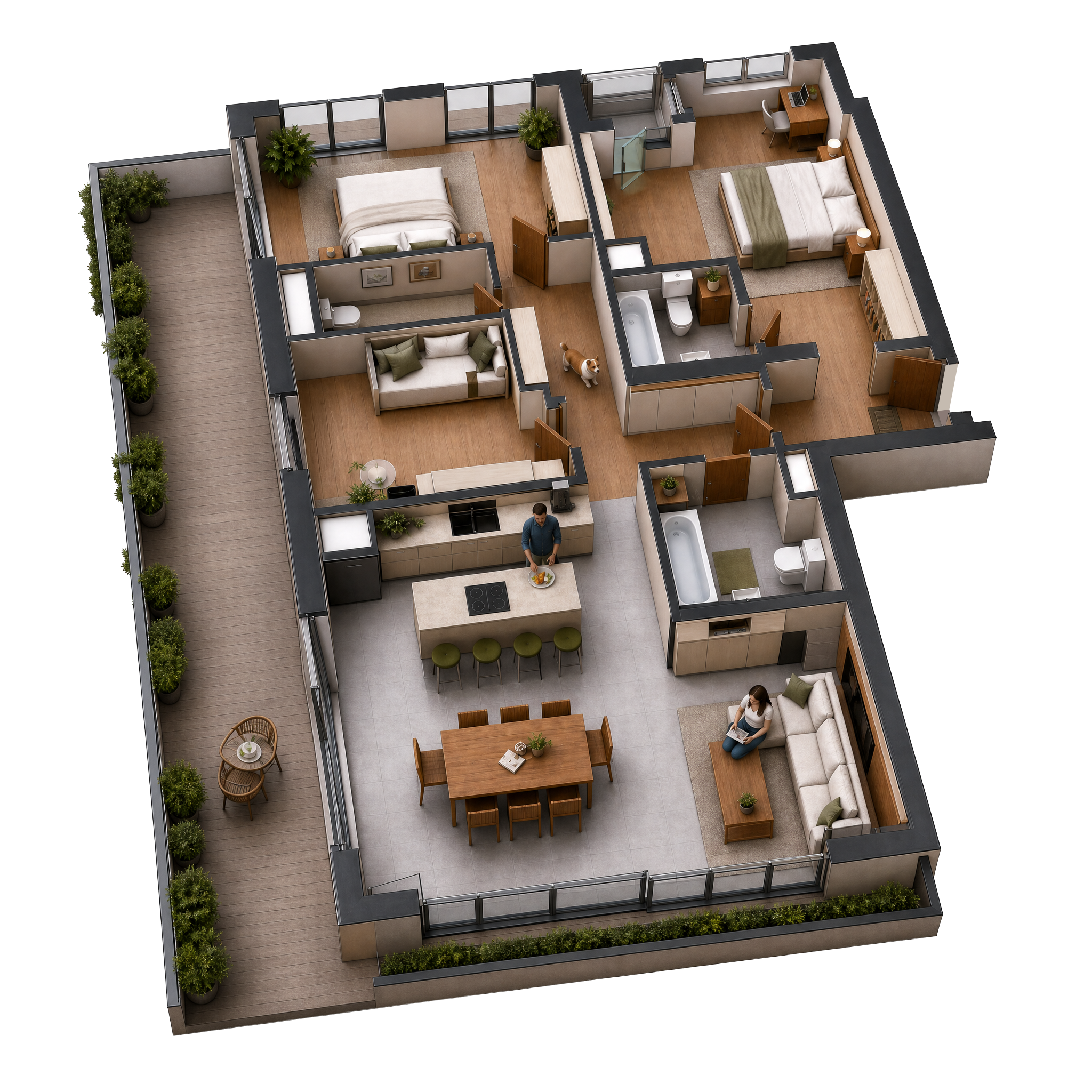 Apartment 3D Plan